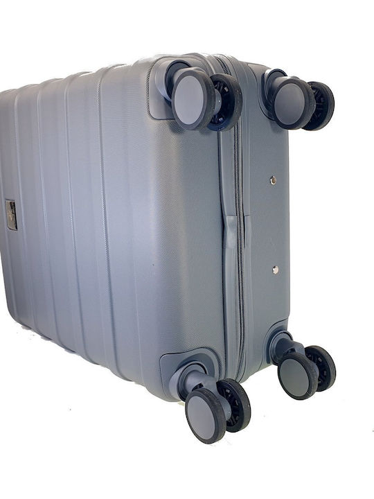 Beverly Hills Polo Club Cabin Hard Gray Travel Suitcase Height 55cm