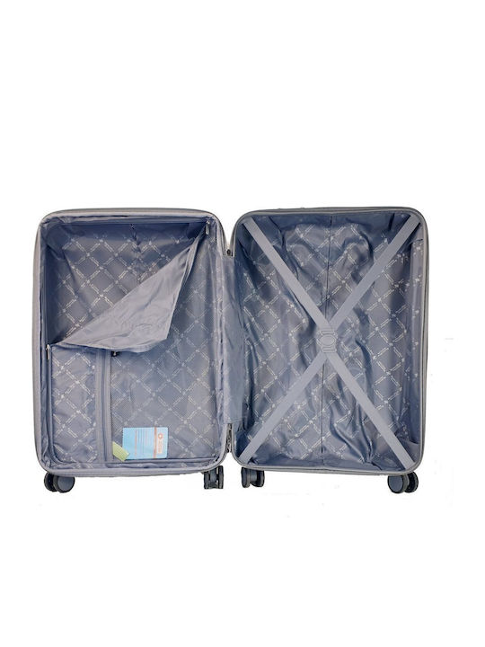 Beverly Hills Polo Club Medium Hard Blue Suitcase 65cm Height