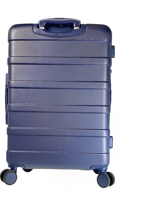 Beverly Hills Polo Club Medium Hard Blue Suitcase 65cm Height