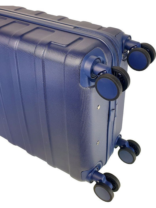 Beverly Hills Polo Club Cabin Hard Blue Travel Suitcase Height 55cm