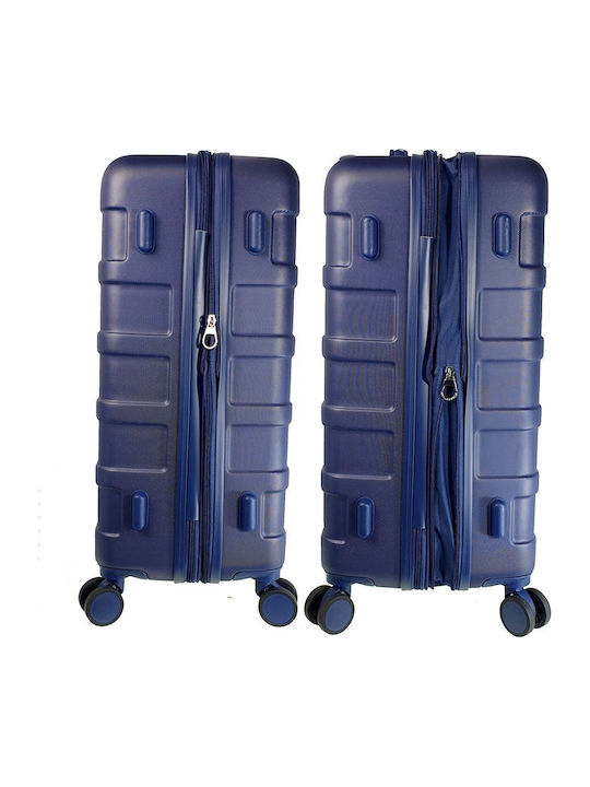 Beverly Hills Polo Club Medium Hard Blue Suitcase 65cm Height