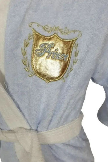 Minilori Baby Kids Bathrobe Light Blue with Hood