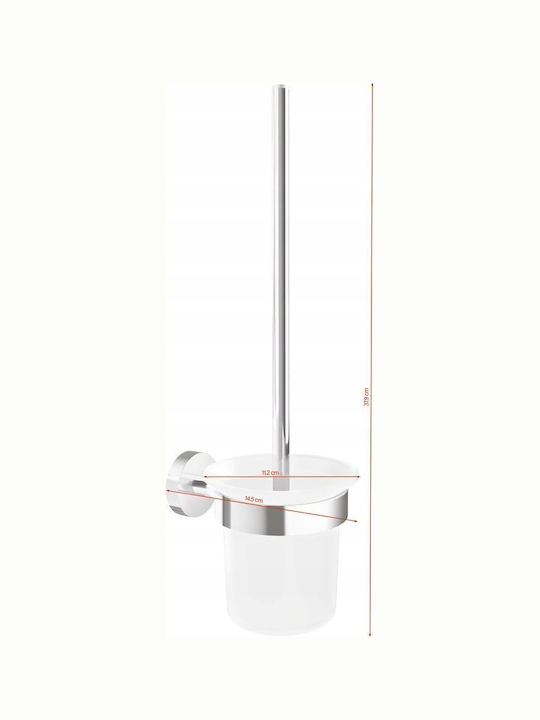 Tesa Glass Toilet Brush Silver