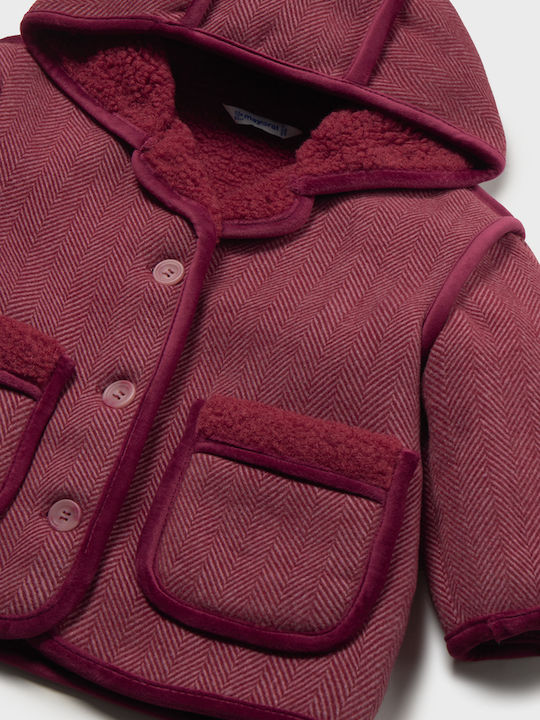 Kids Coat Short Rose Petal