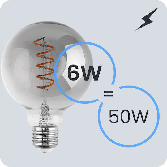 3x LED Glühbirnen E27 Sphäre G95 6w = 50w Dekorative Beleuchtung 360°