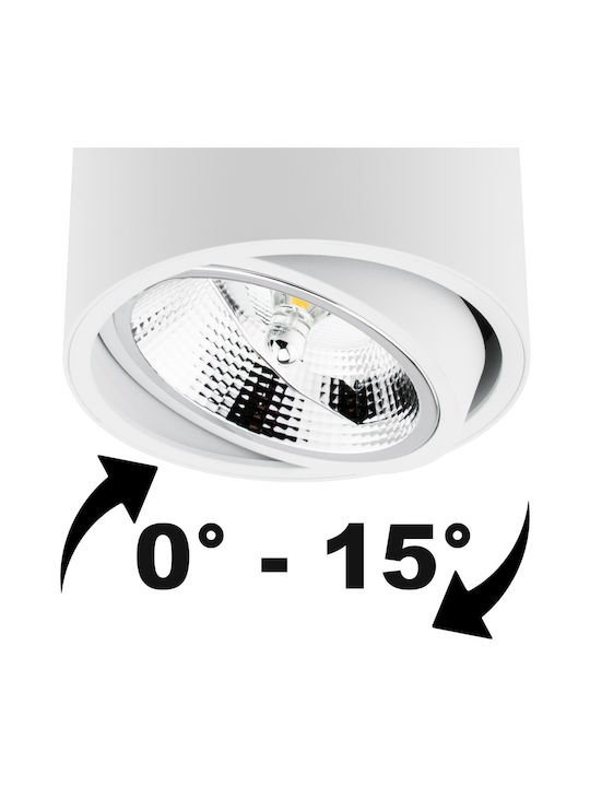 Wall Halogen Spot Tube Mobile GU10 ES111 Round White 100mm Telephone