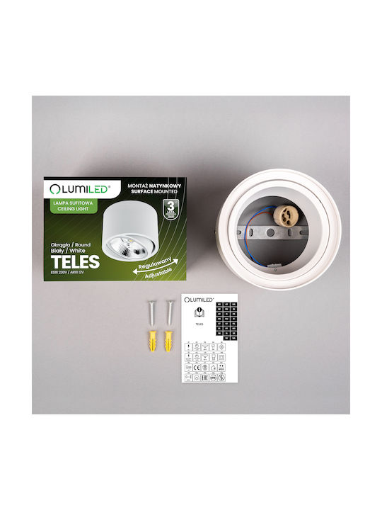 Wall Halogen Spot Tube Mobile GU10 ES111 Round White 100mm Telephone