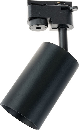Track Spotlight GU10 Black Sagi Lamp Single-Phase Tracks Lumiled