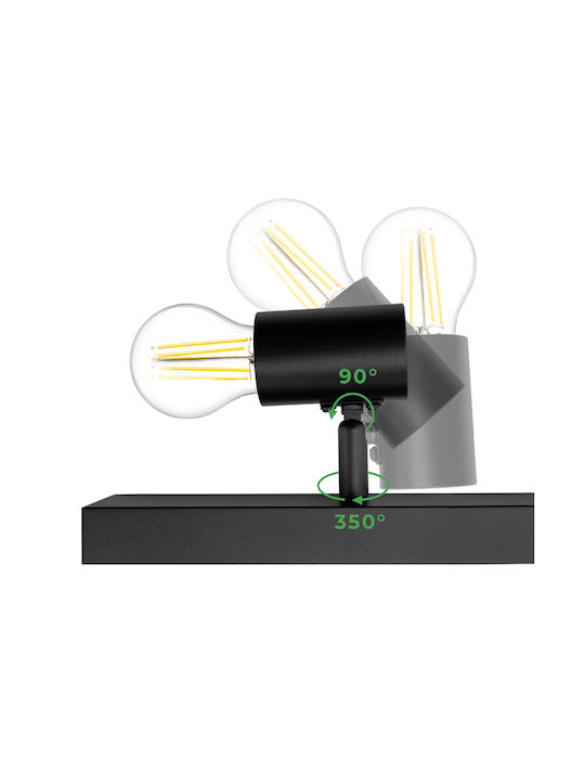 Decken- und Wandleuchte Spot Tuba Reflex Halogen 2x E27 Glas Lumiled