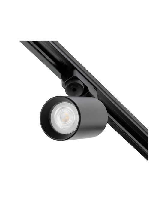Track Spotlight GU10 Black Sagi Lamp Single-Phase Tracks Lumiled