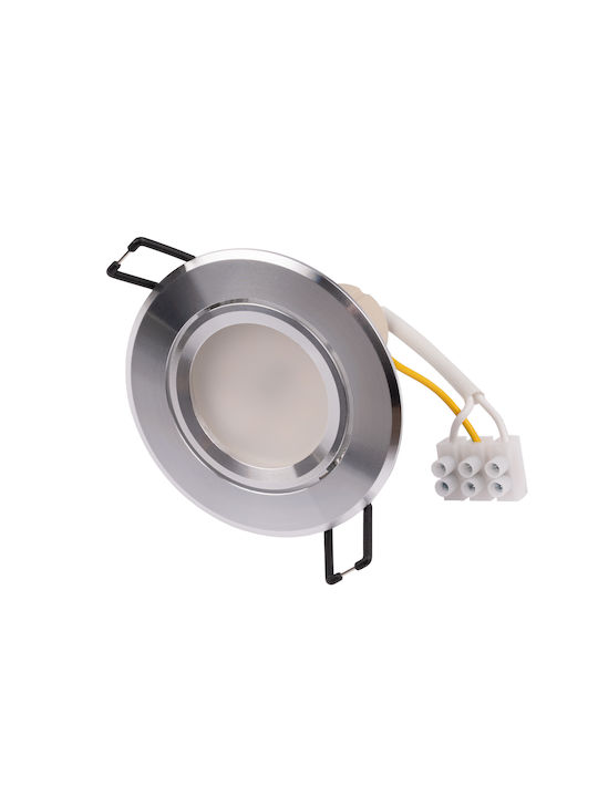 Decken- und Wandleuchte Trix 3 1 Gu10 6W 4000K Hochglanz Silber Lumiled