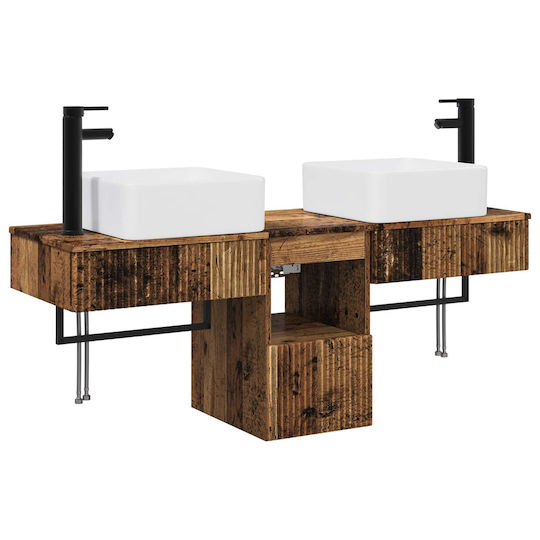 vidaXL Vanity Unit Without Sink W53xD35xH39cm Aged Wood