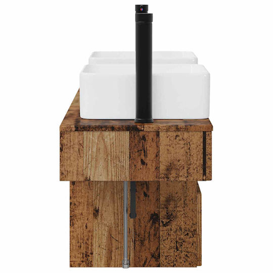 vidaXL Vanity Unit Without Sink W53xD35xH39cm Aged Wood
