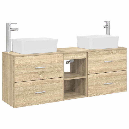 vidaXL Bathroom Vanity Unit Without Sink W53xD34.5xH63cm Sonoma Oak