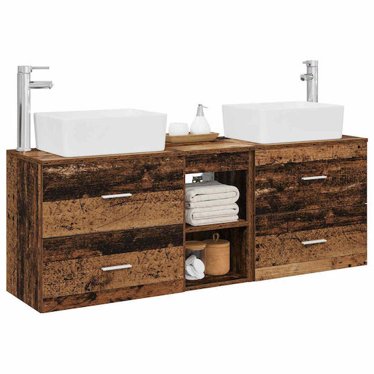 vidaXL Bathroom Vanity Unit Without Sink M53xD34.5xH63cm Old Wood
