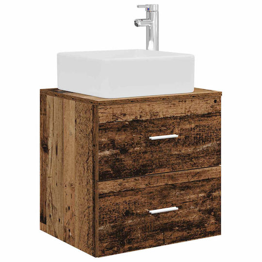 vidaXL Bathroom Vanity Unit Without Sink M53xD34.5xH63cm Old Wood