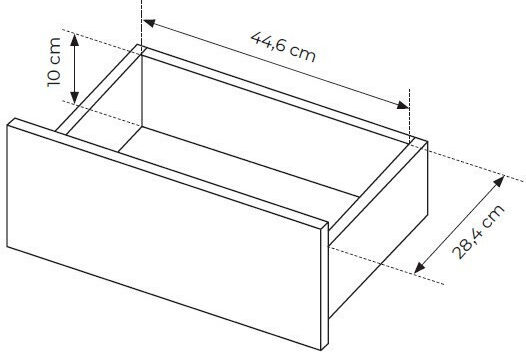 Нощно Шкафче Дървено с Метални Крака Сиво 53.5x56.2x39.5cm