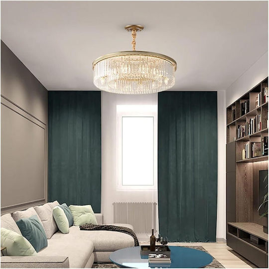 Candelabru De Tavan Cu Cristale LED Compatibil Cu Masa De Dining Lumini Suspendate Decor Pentru Casă 80cm