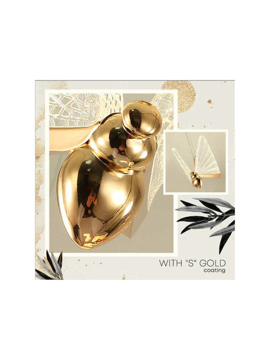 Led Luxury Chandelier 3 Golden Butterflies