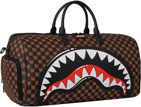Sprayground Sharks In Paris Grin And Grind Sack Voyage Brown Artificial Leather M50xW25xH27cm