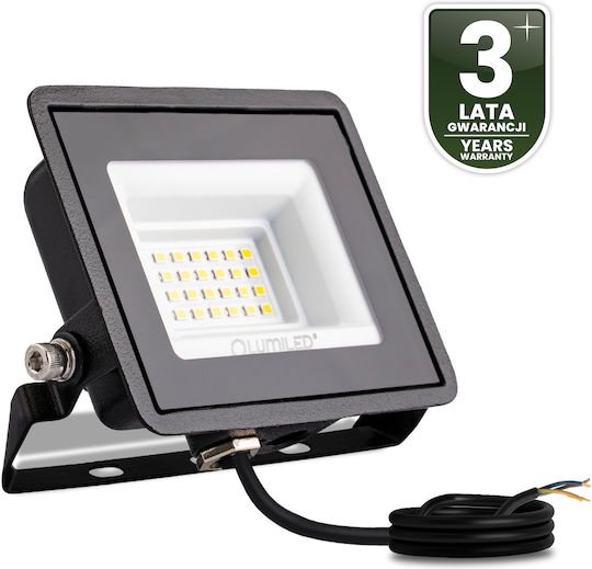 LED Flood Light Zuna2 20W 1800Lm 6500K IP65 Black Phosphorized