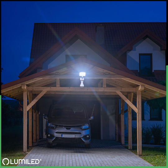 LED Flutlichter Zuna2 20W 1800lm 6500K Ip44 Schwarzer Bewegungssensor Lumiled
