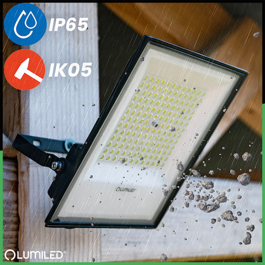 Φωτεινός Προβολέας Led Εξωτερικού Χώρου 100w 11000lm 4000k Αδιάβροχος Ip65 Lumiled