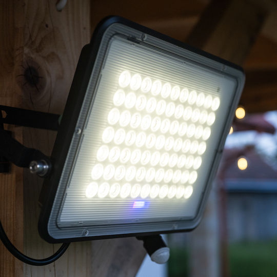 Solar LED Halogen Flood Light 200W Garden Lamp 4000K IP65 PIR Motion Sensor + Remote Control Fulgor Lumiled