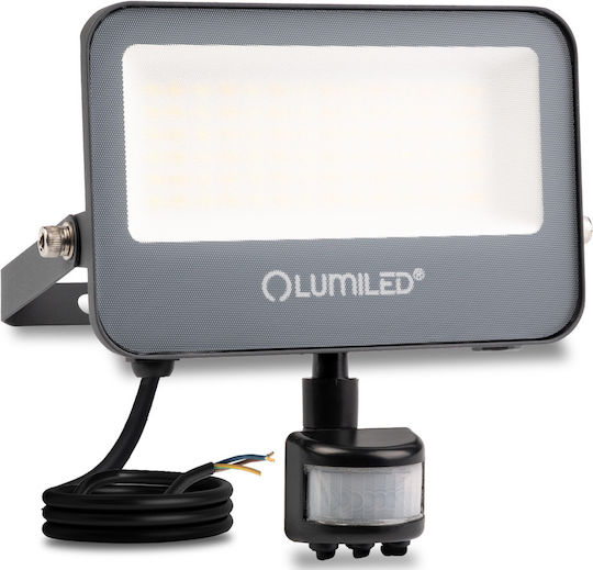 Proiector LED Trinox 30W 3300lm CCT IP65 Gri Senzor de Mișcare Lumină Crepusculară Lumiled