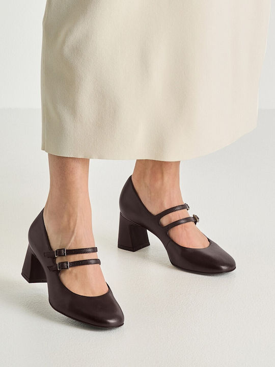 Leather Heels Mahogany