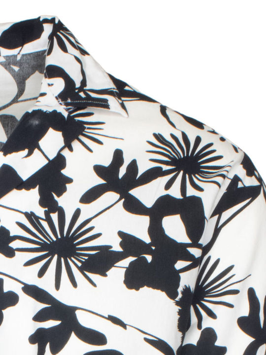 Short Sleeve Shirt In Regular Fit Black White