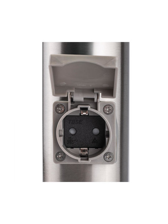 Lampa De Grădină Pentru Exterior Lilium Lumiled E27 Inox Post 65cm Priză 230v