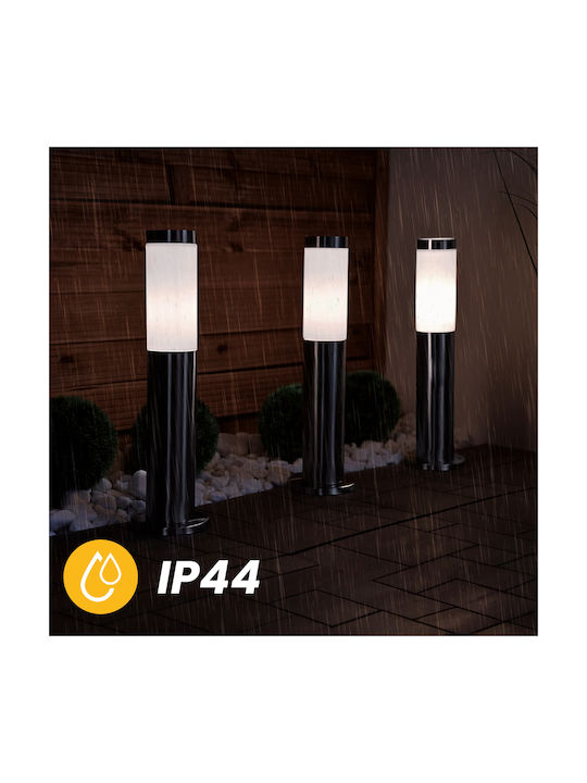 Φωτιστικό Κήπου Εξωτερικού Χώρου E27 Inox Post 45cm Lilium Lumiled