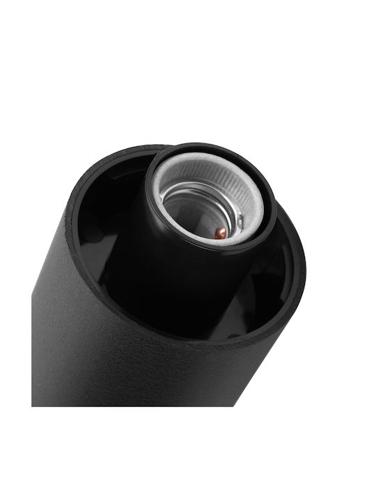 Lampa De Gradina Stilou Pentru Exterior Bec E27 Negru Sticla Ip54 80 Cm Salvia Lumiled