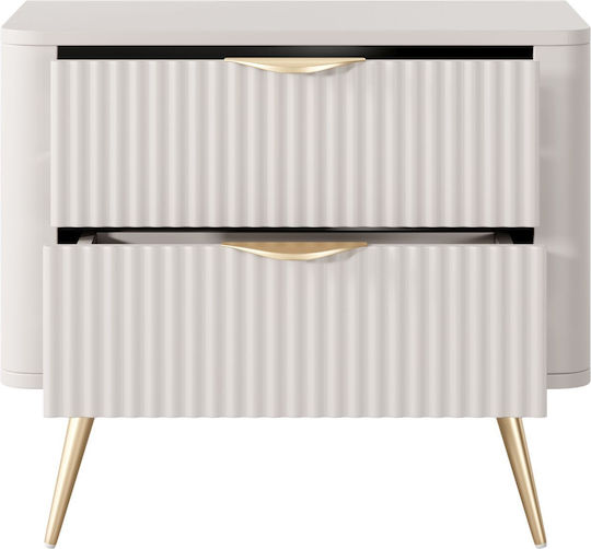 LH Home Furniture Σετ Schlafzimmermöbel-Länge 160x200cm Μπεζ 4 Stück