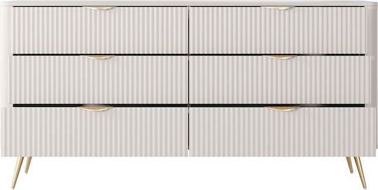 LH Home Furniture Σετ Schlafzimmermöbel-Länge 160x200cm Μπεζ 4 Stück