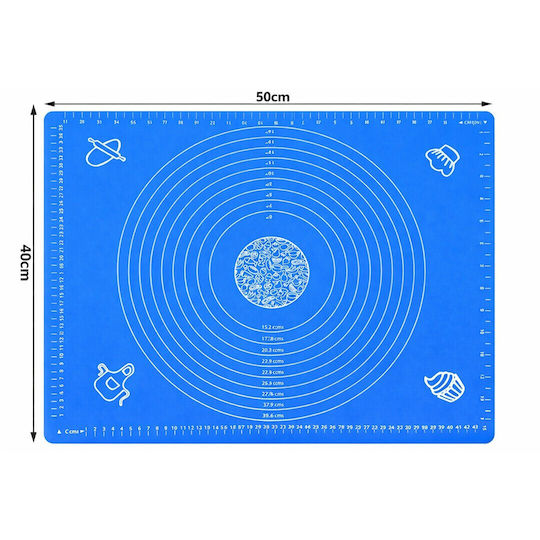 Silicone Pastry Mat 50 x 40 cm Non-Stick With Measuring Guides