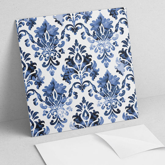 Wandsticker & Wandgemälde Vinyl Dekoration Küche Oder Badezimmer Blumenmuster Barock Stil 4x50x50 cm