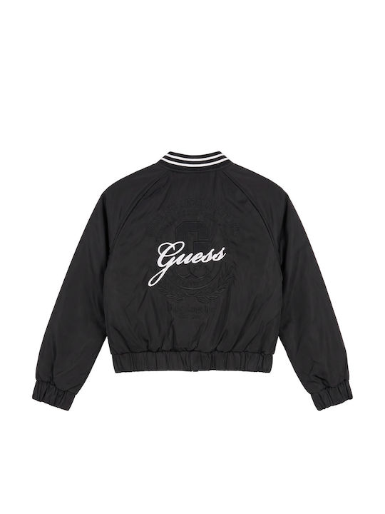 Kids Casual Short Double Sided Black Jacket