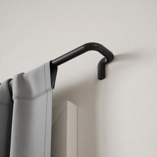 Umbra Metallisches Vorhangstange Einzeln 76cm Schwarze