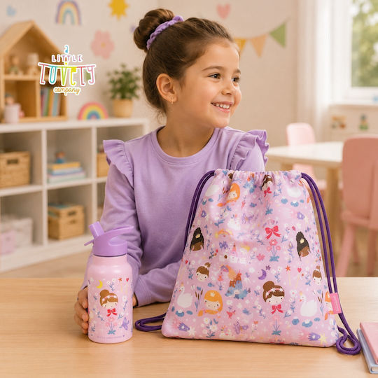A Little Lovely Company Stainless Steel Kids Water Bottle Thermos Multicolour 350ml
