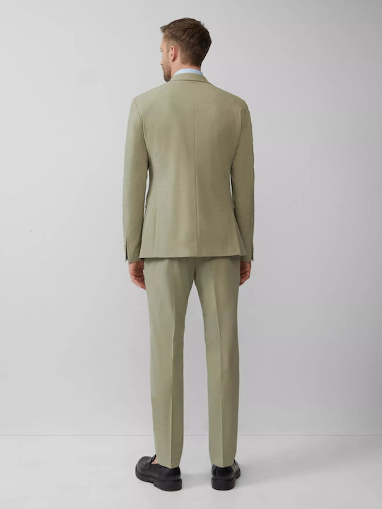 Sacou bărbătesc cu Croială Slim Olive Green