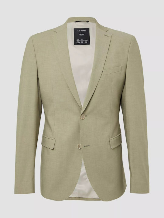 Sacou bărbătesc cu Croială Slim Olive Green