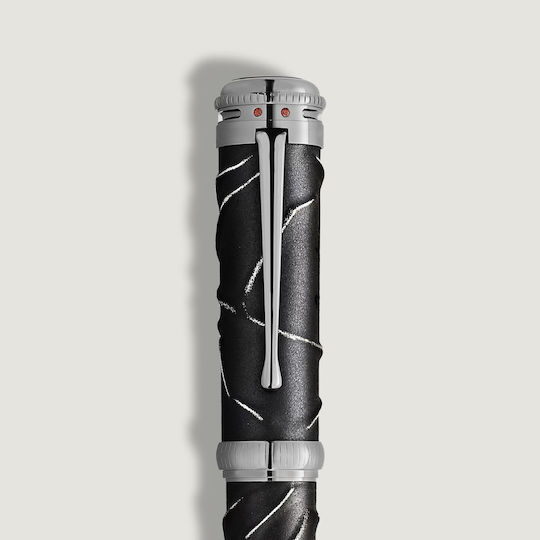 MontBlanc Edition Füllfederhalter mit Silberner Feder mit Schwarz Tintenfarbe
