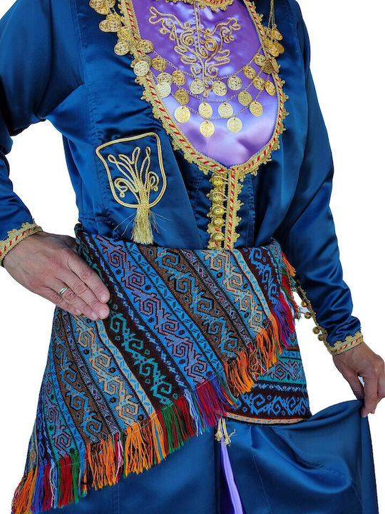 Traditional Pontic Costume with 3 Rows Necklace with 45 Coins