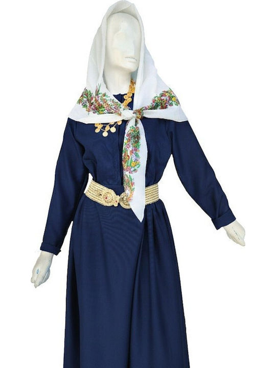 Traditional Dodecanese Costume with 3 Rows Necklace with 45 Coins