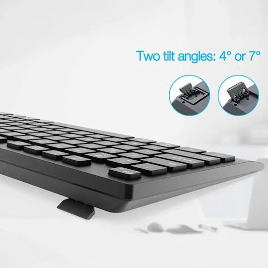 Gembird KBS-WPS-02 Kabelloses Bluetooth Tastatur & Maus Set für Tabletten Englisch (US)
