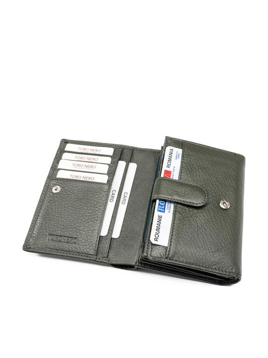 Set cadou Portofel damă + Portofel bărbați Negru-verde Piele naturală Little-vita Options