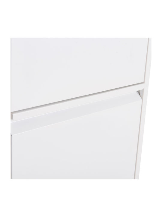 Büroaufbewahrungsschublade Metall Sider Weiß 45,5x62x103,5cm