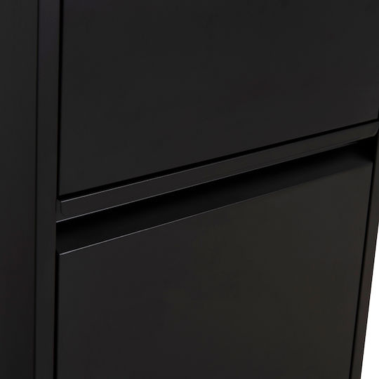 Büroaufbewahrungsschublade Sider Metallisch Schwarz 45,5x62x103,5cm